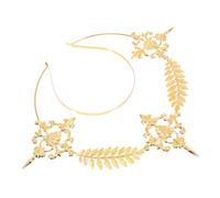 VALICLUD 1 Pièce Accessoires De Cheveux Blonds Pour Femme Fille Bandeaux Dames Mode Casque D'or Accessoire De Tête D'or Mariage Coiffure Bandeau De Déesse Groupe Dentelle Le Fer Doré