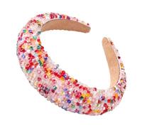 VALICLUD 1 Pièce Bandeau Cristal Coloré Accessoire Élégant à Large Bord pour Mariage et Fêtes Accessoire Brillant et Délicat pour Filles et Mariées