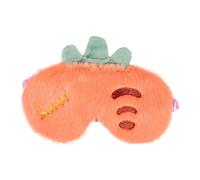 VALICLUD 1 Pièce bandeau de carotte yeux bandeau en peluche de sommeil en peluche beau bandeau couverture oculaire du sommeil bandeau Broltage de sommeil Orange