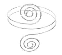 VALICLUD 1 Pièce Bracelet En Métal Bijoux Bracelets Joncs Pour Femmes Spirale Sterling Bras Bracelet Jonc Silver