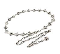 VALICLUD 1 Pièce Chaîne De Taille Des Femmes En Strass Ceinture Courroie De Chaîne Mesdames Accessoires Chaîne De Ventre Femmes Mode Chaîne D'argent Silver