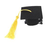 VALICLUD 1 Pièce Coiffe De Doctorat Casquette Des Maîtres Casquette De Graduation Adulte Mini-doctorat Chapeau De Remise Des Diplômes Décorations De Casquette De Diplômé Agrafe Yellow