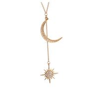 VALICLUD 1 Pièce Collier de pendentif en diamant collier en or femmes colliers bijoux en or pour femmes gemstone moon charbonnier luxueux collier bijoux collier de mode femme Golden