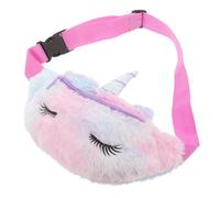 VALICLUD 1 Pièce De De Licorne en Peluche en Bas Âge Banane pour Enfants-Filles Faire La Fête De Pochette Licorne Velu Violet Métal