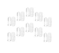 VALICLUD 10 ensembles Set de Brosses à Dents Doigts Garçon Fille Souple Silicone Sécurité pour Massage Gencives avec Boîte Transparente