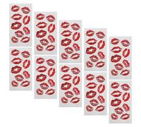 VALICLUD 10 Feuilles Tatouages Temporaires Lèvres Étanches Décalques Faciles à Appliquer pour Festival Cosplay Halloween Autocollants Faux Tatouage Lèvre