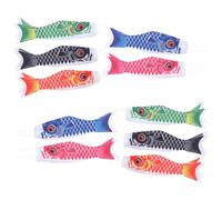 VALICLUD 10 Manches à Air Koinobori Carpe Japonaise Suspendus 10 Pièces Multicolores Décorations Extérieures pour Jardin Restaurant de Sushis Festivals et Fêtes Banderoles Résistantes
