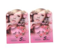 VALICLUD 10 paires Faux Cils Naturels Denses avec Pierre Brillante Fibre Croisée Rigide Maquillage Chic pour Femmes Cils Décoratifs pour Fête et Quotidien