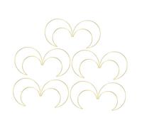 VALICLUD 10 Pièces Anneaux Métalliques Forme Lune pour Macramé DIY Cercles Décoratifs Métal Doré Supports Artistiques pour Attrape-rêves Couronnes Végétales et Décoration de Table de
