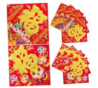 VALICLUD 10 Pièces Autocollants Chinois An Année Serpent Classiques Stickers Porte Mur Décoration Festival Lunar