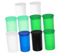 VALICLUD 10 Pièces Boîte de Rangement Pilules Transparente Tubes Mini Portables Étanches avec Couvercle Rabattable Étui Pilules Pratique pour Voyage et Activités