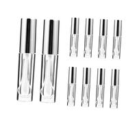 VALICLUD 10 Pièces Bouteille à Gloss à Vide de Tubes Argentés Épurés Conteneurs Rechargeables pour Cosmétiques pour Lip Gloss et Huile à