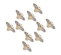 VALICLUD 10 Pièces Breloques Abeille 3D en Alliage pour Décoration d'Ongles et Corps, Style Rétro Exquis, Vert, pour Maquillage et Représentations Scéniques