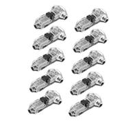 VALICLUD 10 pièces Connecteurs de Fil Broche T Type sans Dénudage Connectique Rapide et Polyvalente pour Câblage Basse Tension Kit de Noir Montage Sécurisé et Compact
