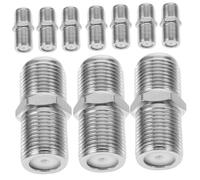 VALICLUD 10 pièces Coupleur Coaxial Cuivre Adaptateur Femelle à Femelle pour Extension Câble Tv Connecteur Robuste Réutilisable Anti-fuite Compatible Câble Antenne Télévision