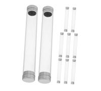 VALICLUD 10 Pièces Eyelash Extension Tweezers Storage Box Transparent Plastic Tube Organizer Portable Travel Compact Tool Holder