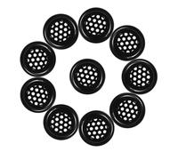 VALICLUD 10 Pièces Grille D'aération en Acier Inoxydable, Couvercle de Trou de Ventilation Circulaire Noir, Facile à Installer, pour Armoire et Meuble de Rangement, Salle de Bain Cuisine