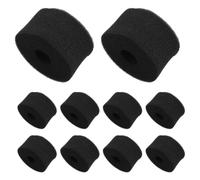 VALICLUD 10 Pièces Housse en Mousse Haute Densité Noire pour Microphone à Main Isolation du Bruit et Adaptation Rapide, pour Interviews et Studios Professionnels