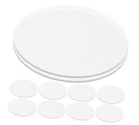 VALICLUD 10 pièces Lot de Disques Acryliques Ronds Transparants Épais Panneaux Clairs pour Projets DIY et Accessoires de Bricolage Stable Antidérapant
