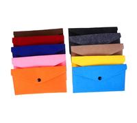 VALICLUD 10 pièces Lot de Pochettes Feutre à Bouton-Pression Sacs de Rangement Compacts pour Téléphone et Petits Objets Protection Douce et Pratique pour Monnaie Écouteurs Câbles et