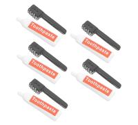 VALICLUD 10 pièces Mini Resin Doll Toothpaste And Toothbrush Set DIY Decorative Accessories For Crafts