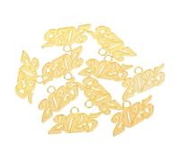 VALICLUD 10 Pièces Pendentif Décoratif Numérique Charmes De L'année 2025 Nombre Pour Ornement En Gros Charme Du Numéro De L'année Clé Diplômé Décorations Insérer Golden Alliage De Zinc