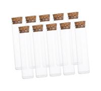 VALICLUD 10 pièces Petites Bouteilles Verre avec Bouchons Liège Flacons Transparents Bocaux Miniatures pour Décoration Mariage et Rangement DIY
