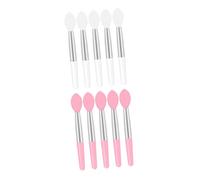 VALICLUD 10 pièces Pinceaux Lèvres Mini Silicone Portable Applicateurs Maquillage Précis Usage Quotidien et Professionnel Blanc et Rose