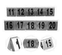 VALICLUD 10 pièces Plaques Numéro de Table Acier Inoxydable avec Chiffres Rouges pour Restaurant Banquet et Facile à Lire