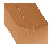 VALICLUD 10 Pièces Pochette de Classement A5 en Papier Kraft Rétro à | Organise Vos Documents, Usage Maison ou Train, pour Journaux et Mémoires, Fermeture Pratique
