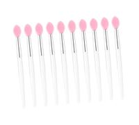 VALICLUD 10 Pièces Set de Pinceaux Silicone pour Application Pinceaux de Portables Manche Transparent pour Salon Usage Personnel