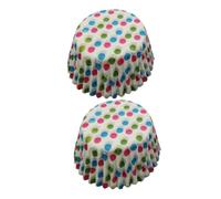 VALICLUD 100 pièces Caissettes Pâtisserie Papier Résistant Chaleur Caissettes Cupcake Huile pour Cuisson Uniforme pour Danniversaire et Mariages