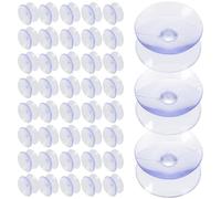 VALICLUD 100 Pièces Crochets à Ventouse Double Face en PVC, 30mm, Lot 100 | Installation sans Outil, Réutilisables, Protège les Surfaces Lisses, pour Fenêtres, Vitrines et Crédences