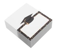 VALICLUD 100 Pièces Graduate Table Name Cards With Graduation Cap Design Blank Writable Seating Signs For Graduation Party Decorations And College Ceremony Centerpieces