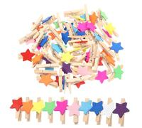 VALICLUD 100 pièces Lot Mini Pinces à Linge Colorées pour Photos et Décoration Légères et Clips pour Cartes Mémos et Travaux Manuels