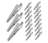 VALICLUD 100 Pièces Mini Alligator Clips With Spring Clamp Small Metal Alligator Spring Clamps For Flexible Signage Crafts Office Memos And Merchandise Display