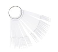 VALICLUD 100 pièces Présentoir Ongles Éventail Transparent avec Anneau Bâtonnets Conseil Vernis Manucure Pliable pour Pratique et Affichage Vernis Nail Art