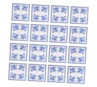 VALICLUD 100 Pièces serviette bleue et blanche décorations de nuptiale serviettes cocktail serviettes de table bleues serviettes décoratives papier Blue