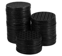 VALICLUD 100 Pièces Tapis de Pot de Fleurs Rond en PP Noir 5,5cm, Coussinet de Drainage en Maille pour Pots de Plantes et Bonsaïs, Jardinage, Prévention Terre, Aération et Drainage