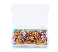 VALICLUD 100 Punaises en Alliage de Zinc pour Tableau en Liège Design Créatif de Drapeaux du Monde, Robustes et Protectrices, pour Maison et Affichage