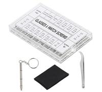 VALICLUD 1000 Pièces Kit de Réparation Lunettes avec Tournevis Précision Boîte à Vis Pince et Chiffon Outil Portable pour Lunettes Montres