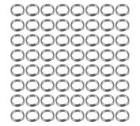 VALICLUD 100pcs Anneaux Brisés Ronds en Acier Inoxydable pour Pêche Offshore, Design Double Fil Haute Précision, Connecteurs Robustes pour Crankbait et Leurres