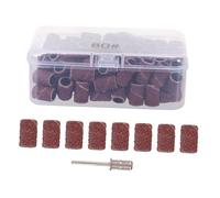 VALICLUD 100pcs Bandes de Ponçage pour Ongles Marron en Résine, Accessoires Professionnels pour Manucure Fonction Polissage et Élimination Graisse des Ongles