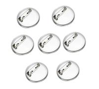 VALICLUD 100pièces Epingle de Broche Fermoirs Accessoires pour Épingles Alliage de Badge de Broche DIY avec Plaque Ronde et Plateau de Base
