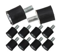 VALICLUD 10pcs Coussinets Amortisseurs de Vibrations en Caoutchouc Noir Rond, Supports Anti-vibration pour Machines et Climatiseurs, Résistance à L'usure et Fonctionnement Stable
