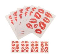 VALICLUD 10pièces Autocollants Pour Lèvres Pour Saint-valentin Tatouages Éphémères Forme De Autocollants Pour Visage Corps Cadeaux Pour Saint-valentin