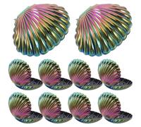 VALICLUD 10pièces Boîtes à Dragées Forme de Coquillage Tropical Lot de Plastique Irisé pour Cadeaux Invités de Mariage Plage et Anniversaires