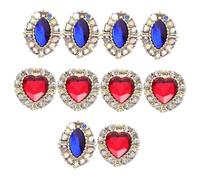 VALICLUD 10pièces Charms Décorations Manucure Avec Gemmes Forme De Cœur Pour Art Ongulaire Accessoires De Nail Art