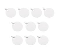 VALICLUD 10pièces Pendentifs à Graver Acier Titane Étiquettes Vierges Rondes pour Bijoux Porte-clés Identifiants Animaux DIY Personnalisé Homme