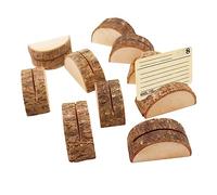 VALICLUD 10pièces Semicircle Retro Bark Id Holder Bois Support De Cartes Multifonctionnel pour Décorations De Mariage Et Fête Accessoire Élégant pour Hommes Et Femmes